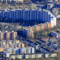 Luftaufnahme des Münchner Stadtviertels Neuperlach © Landeshauptstadt München / Klaus Leidorf
