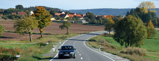 Staatsstraße 2253 südlich von Bad Windsheim